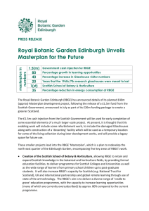 PRESS RELEASE Royal Botanic Garden Edinburgh Unveils