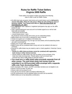 Rules for Raffle Ticket Sellers