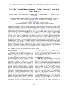 West Nile Virus in Mosquitoes and Febrile Patients in A Semi