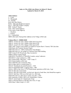 Index to Rib Lake History