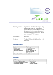 Cora Systems: High Level Brief for County & City Managers, Director