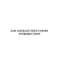 LOS ANGELES TEEN COURT - California State University, Los