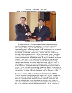 President Xie Heping Visits ASU