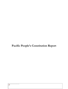 Pacific People`s Constitution Report
