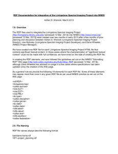 RDF Documentation for integration of the Livingstone Spectral