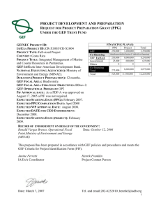 FINANCING PLAN (IN US$): - Global Environment Facility