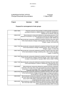 IPC/R 088/03 Annex 1, page 1 EUROPEAN PATENT OFFICE