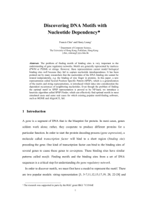 Discovering DNA Motifs with Nucleotide Dependency