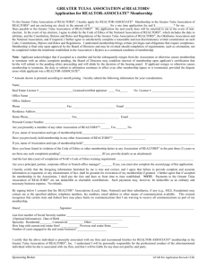 Application for REALTOR Membership