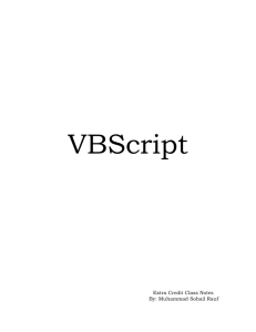 Welcome from VBScript!