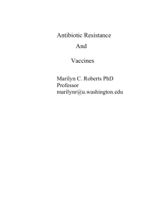 Antimicrobial Use and Resistence/Vaccination