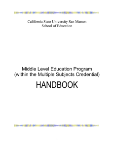 ML Program Handbook - California State University San Marcos