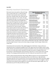 June 2014 Monthly Investment Commentary Most asset classes