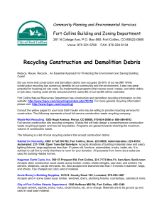 Construction Debris Recycling