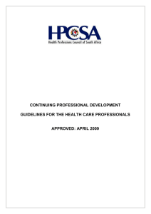 HPCSA Guidelines