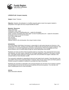 Compost Jeopardy - Fundy Region Solid Waste