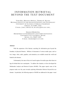 Information Retrieval Beyond the Text DocumentthanksThis work