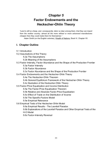 Chapter 5 / Factor Endowments and the Heckscher