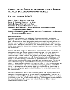 CHARACTERIZING EMISSIONS FROM AGRICULTURAL BURNING