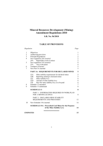 Mineral Resources Development (Mining) Amendment Regulations