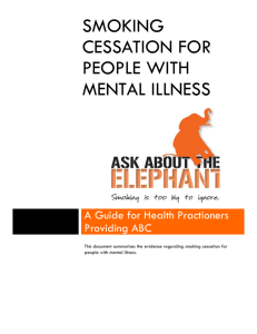 Smoking Cessation for People with Mental Illness