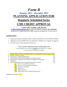 CME Planning Guide - Icahn School of Medicine at Mount Sinai