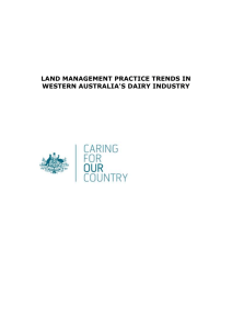 Land management practice trends in Western Australia`s dairy industry