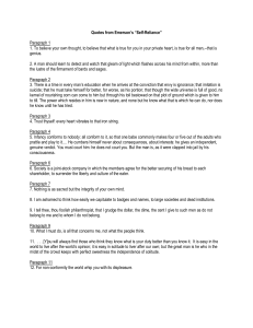 Emerson Quotes for Analysis - LBCC e