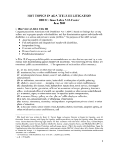 Overview of ADA Title III