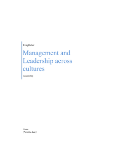 Management and Leadership across cultures