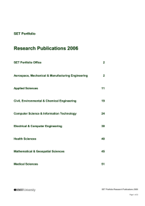 Science, Engineering and Technology Portfolio