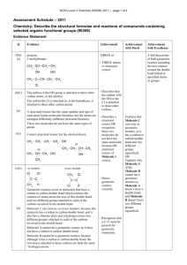 Level 2 Chemistry (90309) 2011 Assessment Schedule