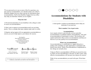 Accommodations for Students with Disabilities