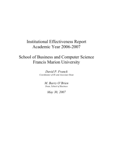 Institutional Effectiveness Report