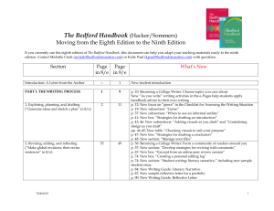 Bedford Handbook 8e to 9e Conversion Guide