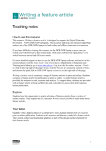 Teaching notes - Department of Education NSW