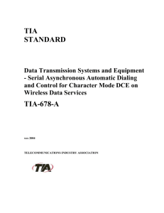 TIA-678-A - Telecommunications Industry Association