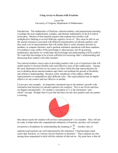 Using Arrays in Reasoning with Fractions
