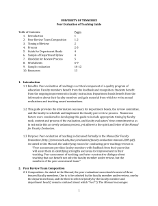 UT Peer Evaluation of Teaching Guide