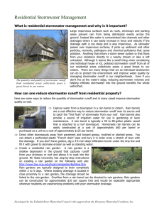 Residential Stormwater Management