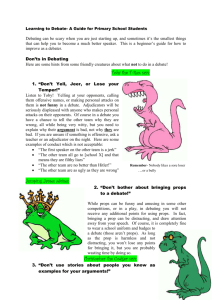 Learning to Debate- A Guide for Primary School Students