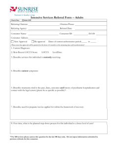Intensive Outpatient Services Approval Referral Form