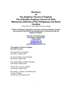 Directory of the Anglican Church of Virginia,
