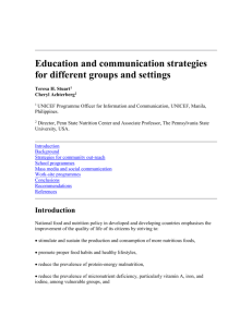 Education and communication strategies for different