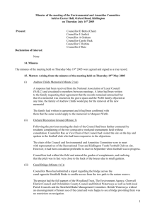 Minutes of the meeting of the Environmental and Amenities Committee