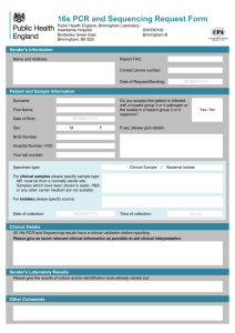 16s PCR and Sequencing Request Form Public