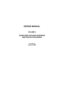 Design Manual Volume 2. Guidelines for Wadi Diversion and