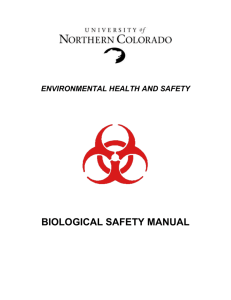 ENVIRONMENTAL HEALTH AND SAFETY BIOLOGICAL SAFETY