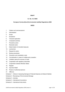 Draft Environmental Liability Regulations 2008