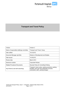 Transport and Travel Policy - Portsmouth Hospitals Trust